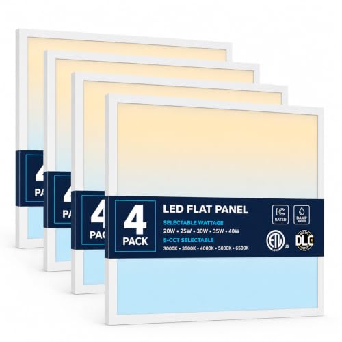 Nothing BUT LEDs 4-Pack 2x2 LED Flat Panel Light, 20W-40W, 5000LM - size: 2x2FT