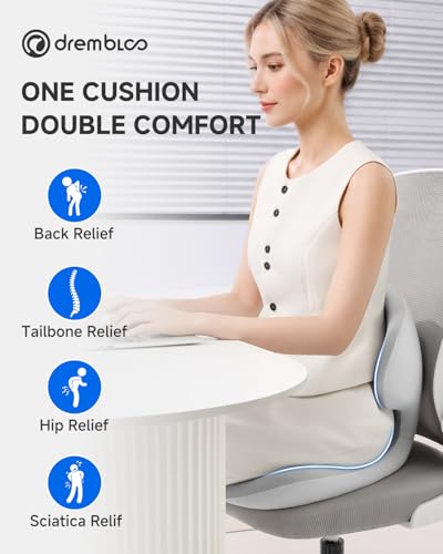 Seat Cushion for Office Chair, Ergonomic Seat Cushions for Long Sitting - size: Large
