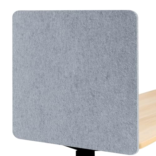 2-Pack Felt Desk Dividers, Clamp-On Panels, 24 x 24 Inch, Light Gray - color: Light Gray, size: 24×24 in (2pcs)