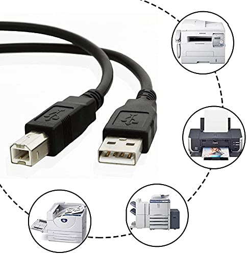 Marg USB 2.0 PC Data Cable Cord for Avision AV620N AV620C2+ Avision AV200 Series AV220G FF-0609H AV220D2+ FF-0901H AV220C2+ FF-0705H AV280 FL-1207H Desktop Document Receipt Sheetfed Scanner