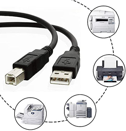 Marg USB 2.0 PC Data Cable Cord for Avision AV620N AV620C2+ Avision AV200 Series AV220G FF-0609H AV220D2+ FF-0901H AV220C2+ FF-0705H AV280 FL-1207H Desktop Document Receipt Sheetfed Scanner