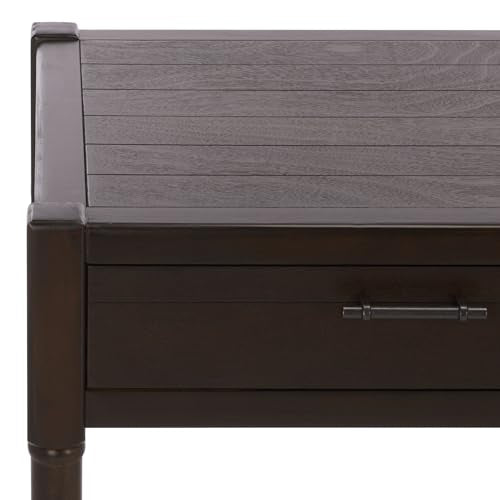 SAFAVIEH Home Collection – Filbert Dark Chocolate Writing Desk, 2-Drawer Traditional Desk, Classic Home Office Design (DSK5701E) - color: Dark Chocolate