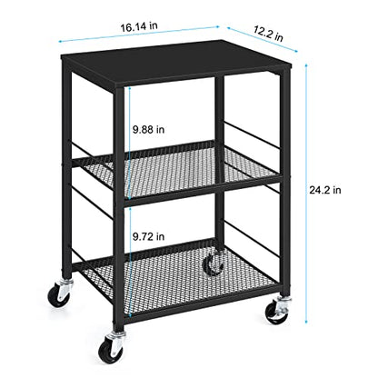 OYEAL Black Night Stand Industrial End Table with Storage Shelf Narrow Side Table for Small Spaces, Farmhouse Bedside Table for Living Room Bedroom, Stable Metal Frame (Black) - color: Black