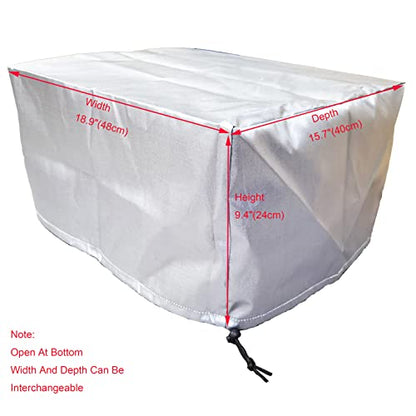 Anti-static Printer Dust Cover (18.9W x 15.7D x 9.4H), We Have All Popular Size Printers Jacket Universal Copiers Cover Compatible for Canon / HP / Epson / Brother Printers
