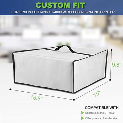 Printer Dust Cover for Epson EcoTank ET-4800 Printer (Silver) - color: Silver