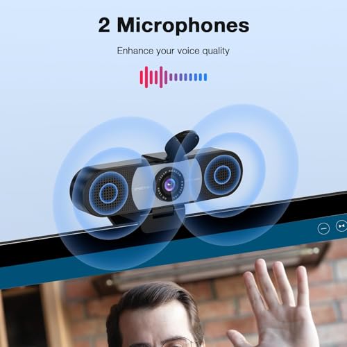 EMEET C960 1080P Webcam with Microphone, 2 Mics, 90° FOV, Computer Camera - style: 1080P Grey