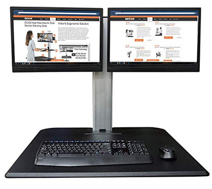 Victor DC350A Manual Dual Monitor Height Adjustable Sit-Stand Standing Desk Converter