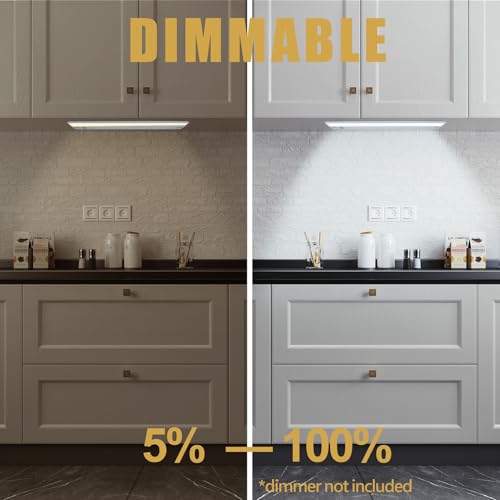 Hardwired Under Cabinet Lighting, 30in 20W LED Light for Kitchen/Closet, 1150lm, CRI>92, R9>90, 5 Color Temperature, Dimmable, 2700K-5000K(Warm White, Cool White, Daylight) - size: 30 inch