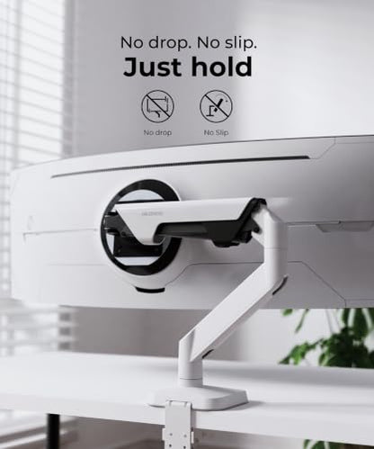 Modernsolid Heavy Duty Monitor Arm for 34-49 Inch Ultrawide Curved Screens - color: White