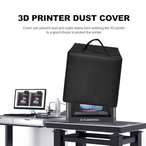 3D Printer Cover for FLASHFORGE Adventurer 5M 3D Printer | Heavy Duty Waterproof Anti-static Nylon Lid ,3D Printer Universal Protective Case (Black) - color: Black