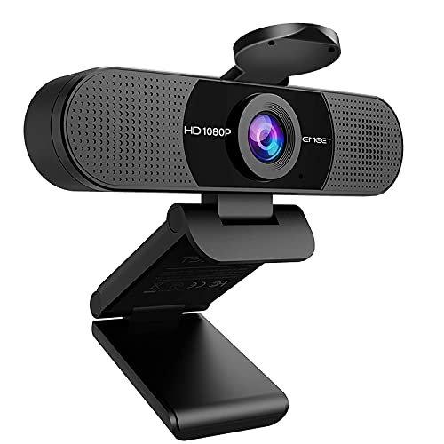 EMEET 1080P Webcam with Microphone, C960 Web Camera 2 Mics Streaming Webcam | 90°FOV Computer Camera, Plug and Play USB Web Cam for Online Calling/Conferencing, Zoom/Teams/Facetime/YouTube, Laptop/PC - style: Clear 1080P w/ 90° Wide FOV