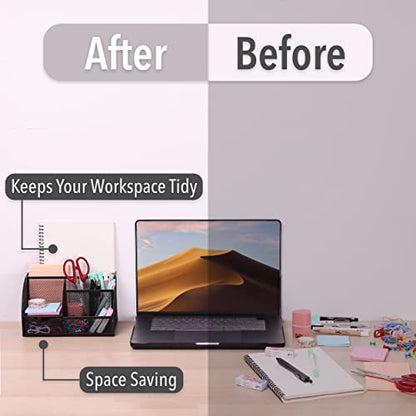 Mr. Pen- Mesh Desk Organizer, Black, Pen Holders Organizers