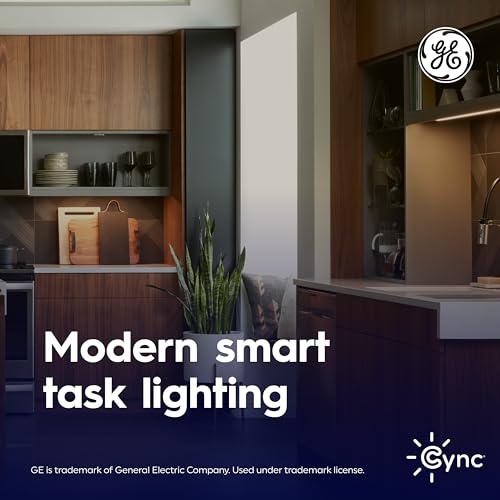 Cync GE Reveal HD+ Smart Under Cabinet Light Bar, Color Changing, 12in | App-controlled RGB smart lighting strip, voice compatible, easy install, ideal for kitchen counters, home automation - size: 12 Inch, style: Light Bar