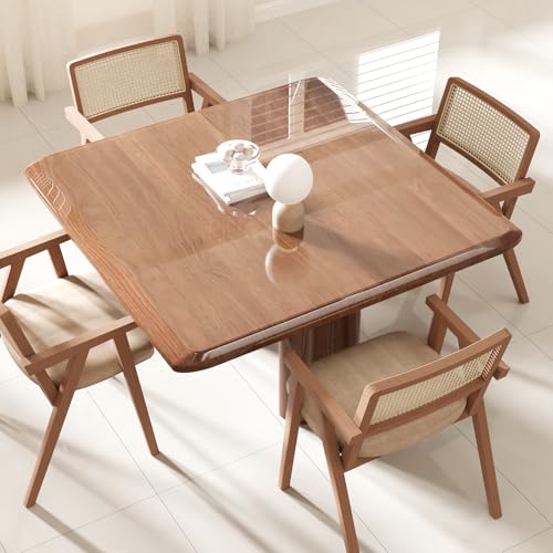 Crystal Clear Plastic Table Cover Protector, 36" x 60" Desk Pad Mat - color: Clear, size: 36" x 60"