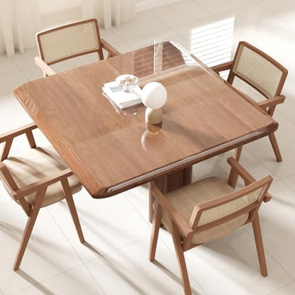 Crystal Clear Plastic Table Cover Protector, 36" x 60" Desk Pad Mat - color: Clear, size: 36" x 60"
