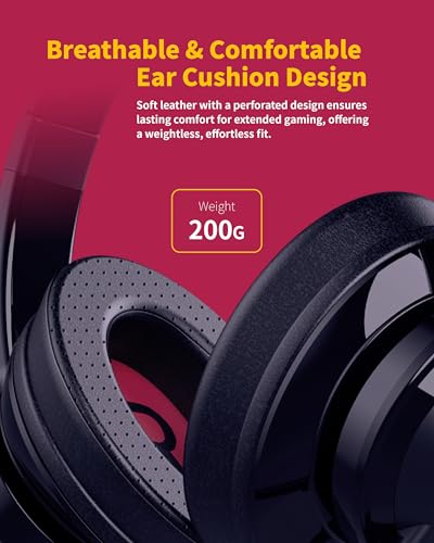 KURO X-Ear 1 Gaming Headset, AI Gesture Control, 7.1 Surround, 3D Live Recording, Transparency Mode, Noise-Canceling Mic, USB-C, LED Modes, Multiplatform Compatible