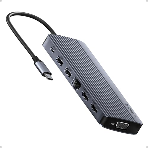 Anker Laptop Docking Station 3 Monitors, 14in1 USBC Hub with Triple Display - size: 14 in 1 USB C Hub