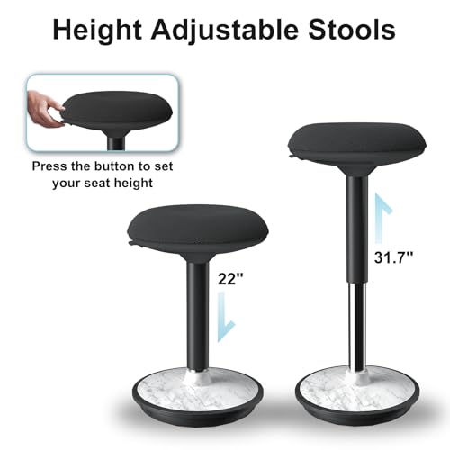 Adult Wobble Stool,Anti-Fatigue Standing Desk Stool (Marble) - color: Marble
