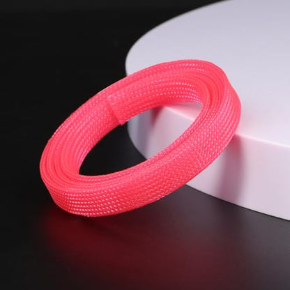 25ft PET Expandable Braided Cable Sleeve 1.2 inch(30mm) Pet Braided Cable Sleeve for Audio Video Device Wire Automotive Wire (Pink) - color: Pink, size: 30mm"(1.2 inch)