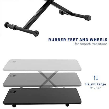 VIVO Black Small Single Top 28 inch Standing Desk Converter, Tabletop Sit to Stand Laptop Riser with Scissor Lift Height Adjustment, DESK-V011F