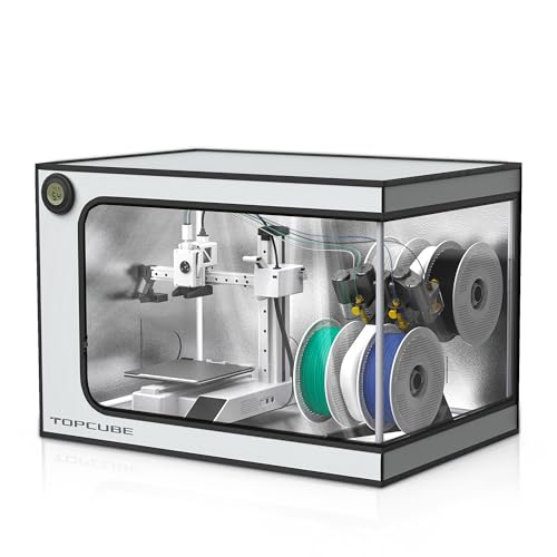 TOPCUBE 3D Printer Enclosure for Bambu Lab A1 Mini Combo with LED Light | Stainless Steel Frame Enclosure Fireproof Dustproof Noise Reduction Constant Temperature 3D Printer Cover, 735x495x495MM - size: For A1 mini Combo