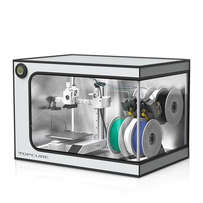 TOPCUBE 3D Printer Enclosure for Bambu Lab A1 Mini Combo with LED Light | Stainless Steel Frame Enclosure Fireproof Dustproof Noise Reduction Constant Temperature 3D Printer Cover, 735x495x495MM - size: For A1 mini Combo