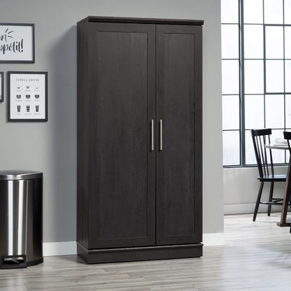 Sauder HomePlus Storage Cabinet, Raven Oak Finish - color: Raven Oak Finish