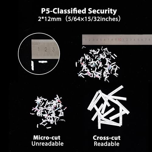 Heavy Duty Paper Shredder: 400-Sheet Auto Feed P5 Micro-Cut Document Credit Card Shredding with Jam-Proof Design for Home Office Business School