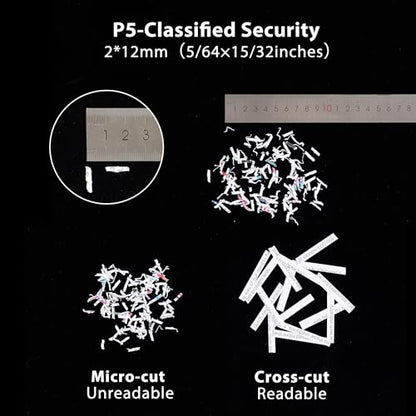 Heavy Duty Paper Shredder: 400-Sheet Auto Feed P5 Micro-Cut Document Credit Card Shredding with Jam-Proof Design for Home Office Business School