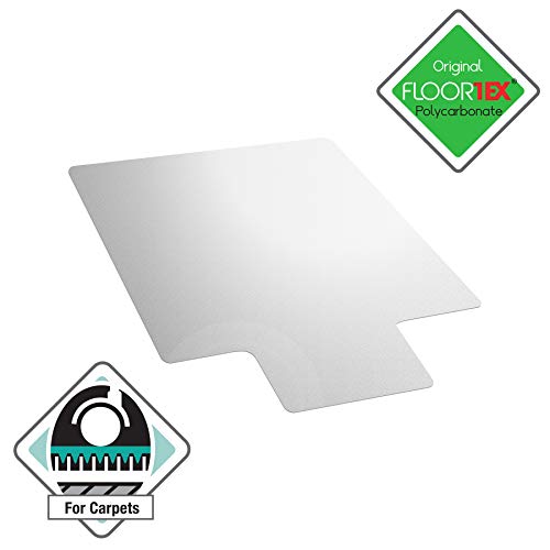 Ultimat FR1113423LR Polycarb Lip Chair Mat Low/Med Pile Carpets 48X53 - size: 48" x 53"