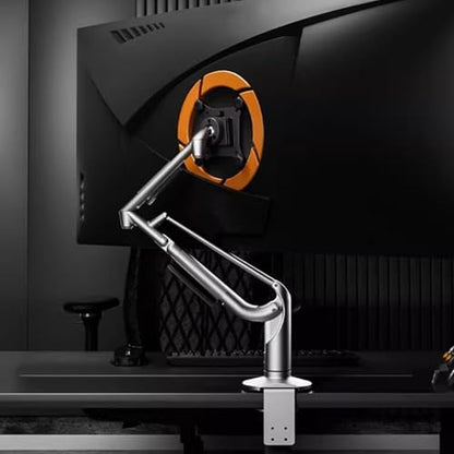 Single Monitor Desk Mount, Gas Spring Monitor Arm, Adjustable Height and Angle, with Clamp/Grommet Mounting Base, Support Max 34 Inch Computer Screen, Up to 10kg (D) - color: D
