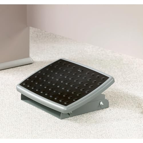 3M Adjustable Foot Rest, 18 in Wide Non-Skid Platform, Grey