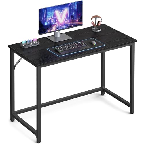 VASAGLE Computer Desk, Gaming Desk, Home Office Desk, for Small Spaces, 19.7 x 39.4 x 29.5 Inches, Industrial Style, Metal Frame, Black ULWD041B56 | Gaming Desk, Home Office Desk, Modern Basic Style, Steel Frame, Ebony Black, BARNET Collection ULWD041B56