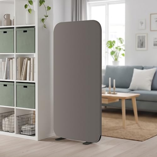 DECOLAB Standing Room Divider, Portable Separation Panel for 29"x65", Rock - color: Rock