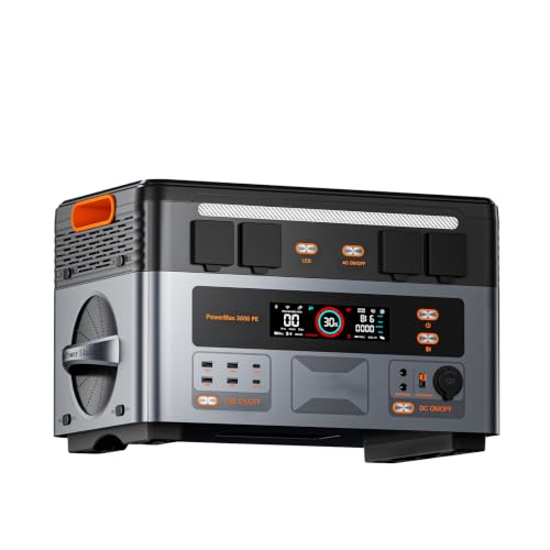 Solar Generator Portable Power Station 3600W, 2016Wh LiFePO4 Battery | 14 Outlets, 1500W AC Input & 1600w Solar Charging, 1.5H Fast Charging, Solar Generator for Home Backup, RV, Emergencies