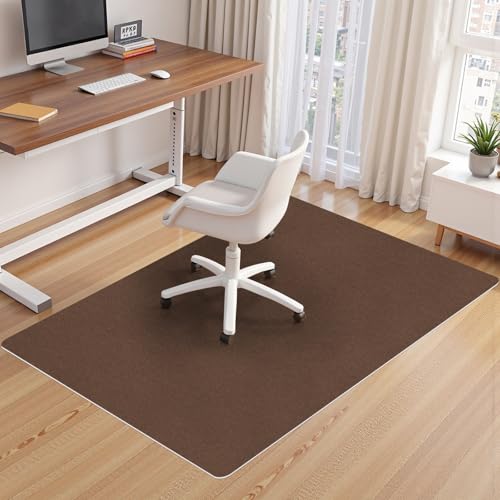 Office Chair Mat,Hard Floor Chair Mat Suitable for Hardwood and Tile Floors,Large Non-Slip Floor Protection Mat,Does Not Pill,Coffee(40"x55") - color: Coffee, size: 40"x55"