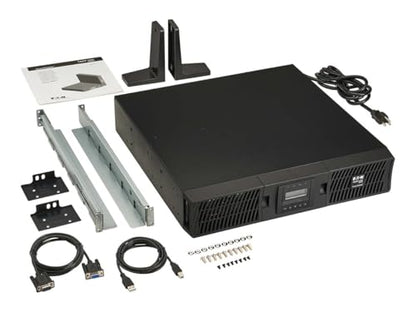Eaton Tripp Lite SU1500RTXLCDN 1500VA 1350W Online Sine Wave UPS, 2U Rack/Tower LCD, 8 NEMA 5-15R, Hot-Swap Battery, USB/RS-232, WEBCARDLXE, ACE 3 Year Warranty Included