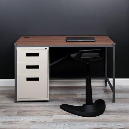 Alera PA53-2820PY Three-Drawer Metal Pedestal File 16w x 19-1/2d x 28-1/2h Putty