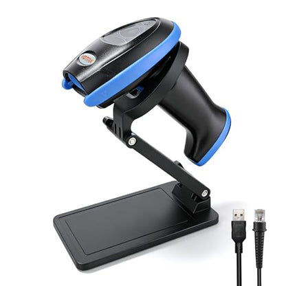 VOTTAN 2D USB Barcode Scanner with Stand, PDF417 Data Matrix Aztec QR Code Handheld Barcode Reader with Universal Holder