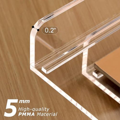 2 Pack- Stackable Paper Letter Tray, A4 File Tray Desk Organizer, Acrylic - style: Thin 2 Tier Trays