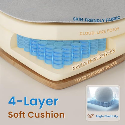 GABRYLLY Ergonomic Office Chair, High Back Home Desk Chair with Flip-Up Arms, 3D Headrest, Thick Sponge Seat &90-120° Recline, Big and Tall Mesh Executive Chairs for Man Woman, Glacier Flow - color: Glacier Flow