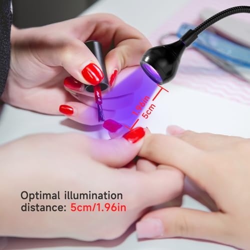 UV Nail Lamp - UV Light for Gel Nails, Flash Cure Lamp - color: Black