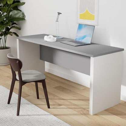 Bestar Narrow Desk Shell, Slate, Connexion, 72W - color: Slate & Sandstone