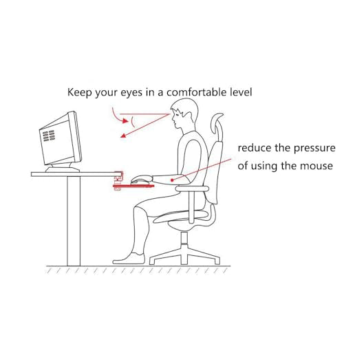 Clamp-on Mouse Tray Under Desk Adjustable Clamp Rotating Wrist Mouse Extended Holder for Desks Computer Platform Tray Padding Arm Rest Pad Black