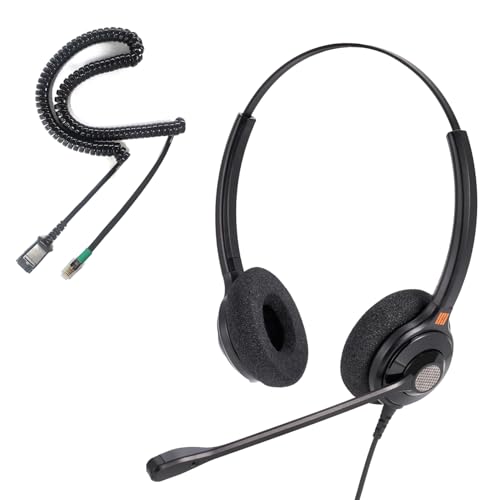 IPD IPH-215 Phone Headset Binaural Wired QD to RJ9 - color: 215-DG-FOAM