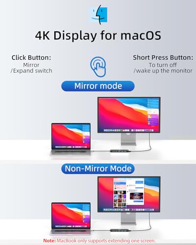 13-in-1 Docking Station Dual Monitor 4K LIONWEI USB C Hub for Laptop Mac - color: 13-in-1 Black