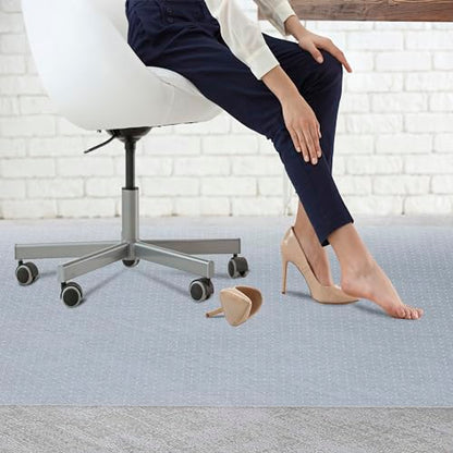 LEMY 46 Inch x 60 Inch 1/11 Inch (2.2MM) Thickness PVC Floor Office Chair Mat Transparent Plastic Carpet Floor Protector for Chair Desk Home Office - size: 46x60
