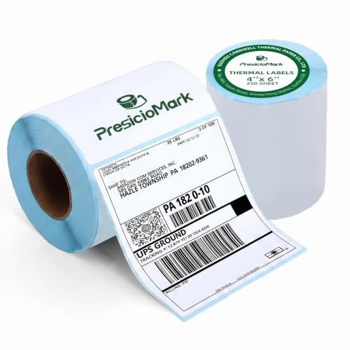 500 Labels 2 Rolls 4"×6" Direct Thermal Shipping Labels | Perforated and Strong Adhesive, Commercial Grade, Compatible with Zebra, Rollo, Jadens, Nelko and Other Thermal Printers - size: 2 Rolls | 500 Labels, style: Roll