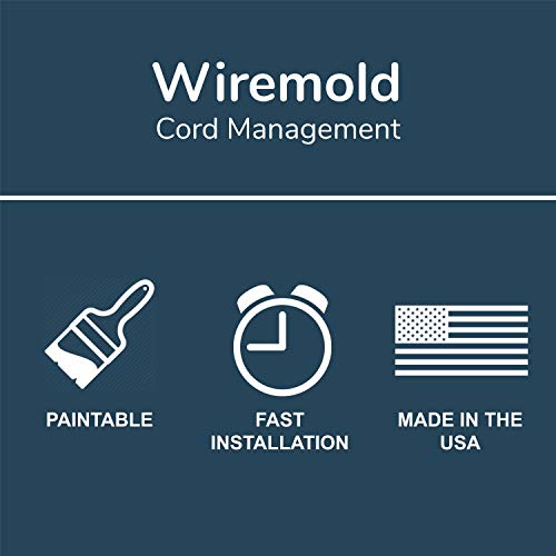 Legrand Wiremold Cordmate II 128 Inch 20 Piece Cord Cover Kit White - style: C210 Sortable - 144 Inches