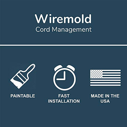 Legrand Wiremold Cordmate II 128 Inch 20 Piece Cord Cover Kit White - style: C210 Sortable - 144 Inches
